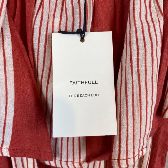 NWT Faithful The Brand Amalfi Dress in Picnic Stripe Pint Size Small. - Picture 9 of 16